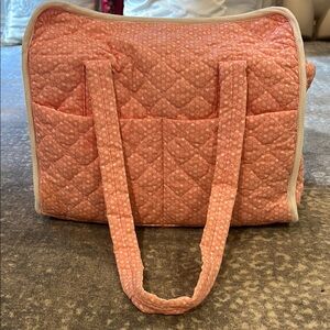 42 YEAR OLD VINTAGE DIAPER BAG PINK AND WHITE